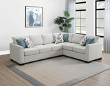 Ashford Chenille Upholstered Sleeper Sectional Sofa Greige - Tampa Furniture Outlet