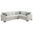 Tampa Furniture Outlet - Coaster - Ashford Chenille Upholstered Sleeper Sectional Sofa Greige - 500818