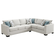 Tampa Furniture Outlet - Coaster - Ashford Chenille Upholstered Sleeper Sectional Sofa Greige - 500818
