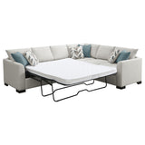 Ashford Chenille Upholstered Sleeper Sectional Sofa Greige - Tampa Furniture Outlet