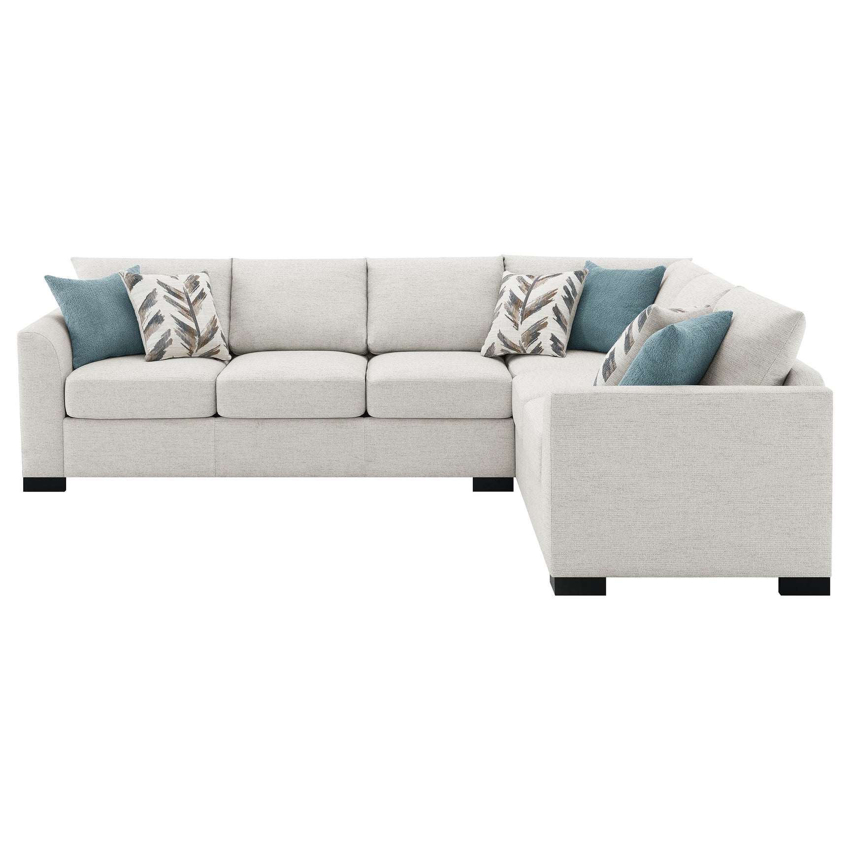 Ashford Chenille Upholstered Sleeper Sectional Sofa Greige - Tampa Furniture Outlet