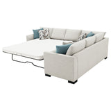Ashford Chenille Upholstered Sleeper Sectional Sofa Greige - Tampa Furniture Outlet