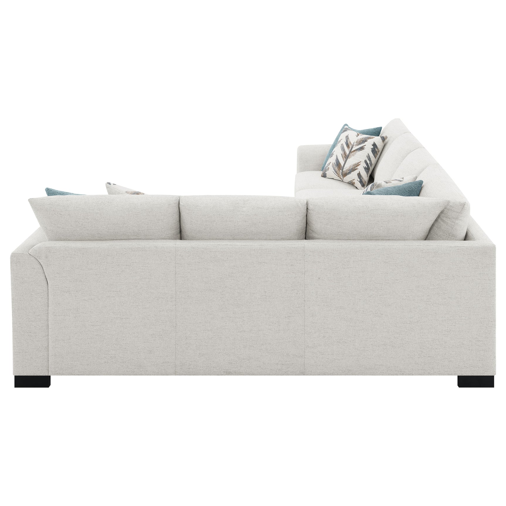 Ashford Chenille Upholstered Sleeper Sectional Sofa Greige - Tampa Furniture Outlet
