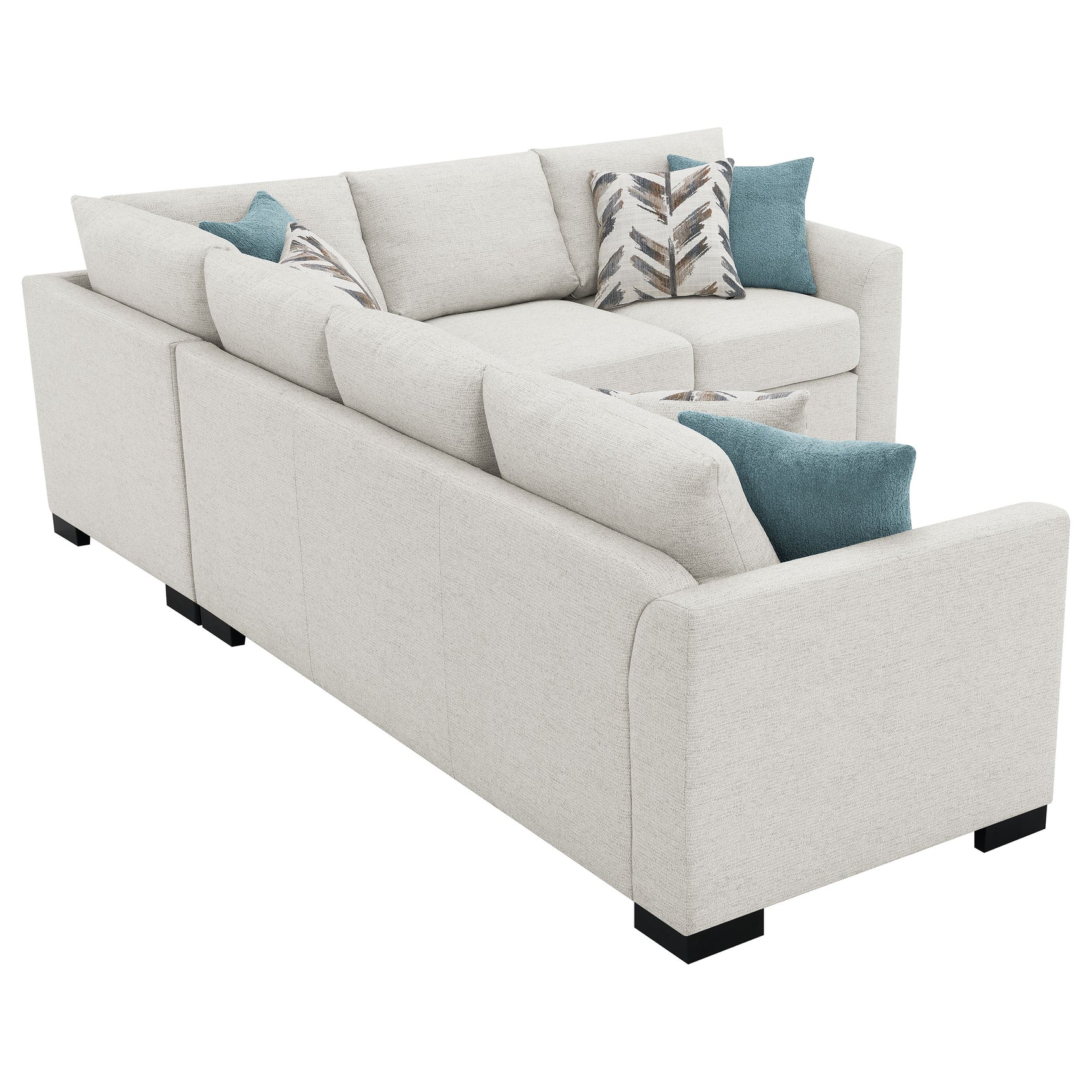 Ashford Chenille Upholstered Sleeper Sectional Sofa Greige - Tampa Furniture Outlet