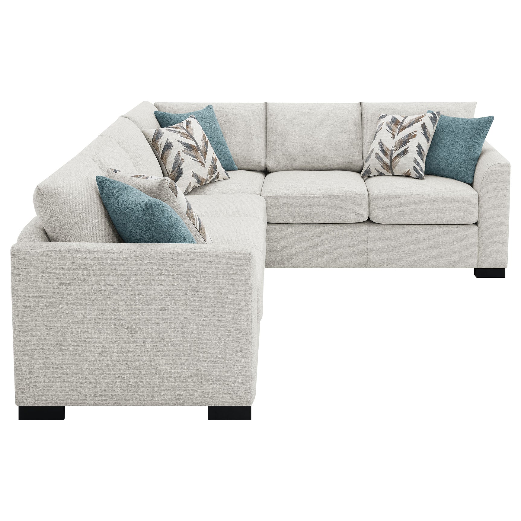 Ashford Chenille Upholstered Sleeper Sectional Sofa Greige - Tampa Furniture Outlet