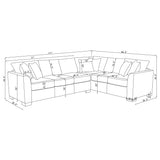 Ashford Chenille Upholstered Sleeper Sectional Sofa Greige - Tampa Furniture Outlet