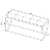 Walton Leatherette Upholstered Tufted Accent Bench Black - Tampa Furniture Outlet