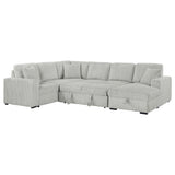 Devonshire Sleeper Sectional Sofa Storage Chaise Grey - Tampa Furniture Outlet