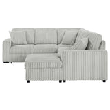 Devonshire Sleeper Sectional Sofa Storage Chaise Grey - Tampa Furniture Outlet