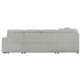 Devonshire Sleeper Sectional Sofa Storage Chaise Grey - Tampa Furniture Outlet