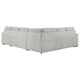 Devonshire Sleeper Sectional Sofa Storage Chaise Grey - Tampa Furniture Outlet