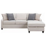 Mcloughlin Upholstered Sloped Arm Sectional Sofa Platinum - Tampa Furniture Outlet