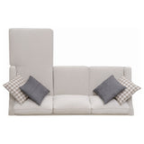 Mcloughlin Upholstered Sloped Arm Sectional Sofa Platinum - Tampa Furniture Outlet