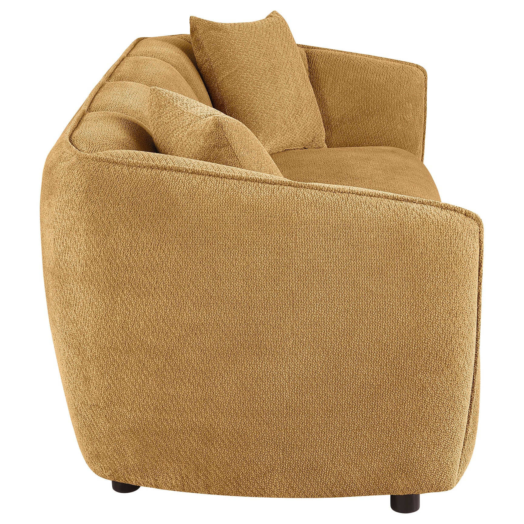 Aleisha Fabric Upholstered Sofa Mustard Yellow