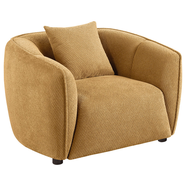 Tampa Furniture Outlet - Coaster - Aleisha Fabric Upholstered Accent Chair Mustard Yellow - 503063