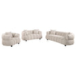 Tampa Furniture Outlet - Coaster - Whitney Contemporary Channel Tufted Woven Fabric Upholstered Sofa Set - 503721-S3