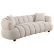 Tampa Furniture Outlet - Coaster - Whitney Contemporary Channel Tufted Woven Fabric Upholstered Sofa - 503721