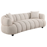Tampa Furniture Outlet - Coaster - Whitney Contemporary Channel Tufted Woven Fabric Upholstered Sofa - 503721