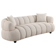 Tampa Furniture Outlet - Coaster - Whitney Contemporary Channel Tufted Woven Fabric Upholstered Sofa - 503721