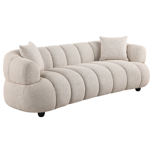 Tampa Furniture Outlet - Coaster - Whitney Contemporary Channel Tufted Woven Fabric Upholstered Sofa - 503721