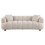 Whitney Contemporary Channel Tufted Woven Fabric Upholstered Sofa