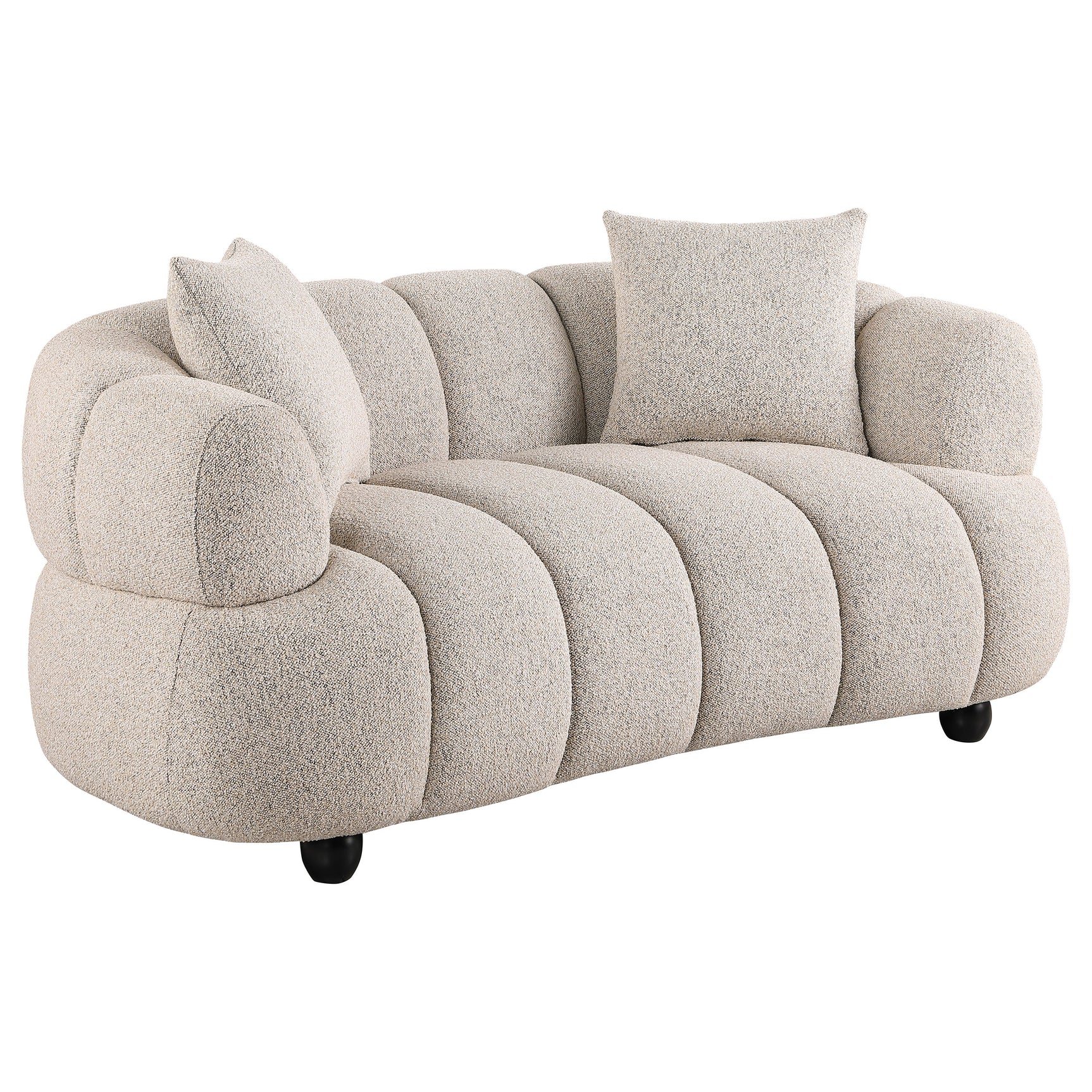 Tampa Furniture Outlet - Coaster - Whitney Contemporary Channel Tufted Woven Fabric Upholstered Loveseat - 503722
