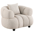 Tampa Furniture Outlet - Coaster - Whitney Contemporary Channel Tufted Woven Fabric Upholstered Accent Chair - 503723