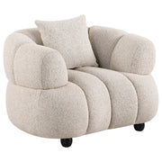 Tampa Furniture Outlet - Coaster - Whitney Contemporary Channel Tufted Woven Fabric Upholstered Accent Chair - 503723