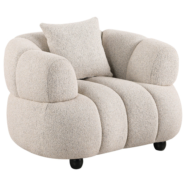 Tampa Furniture Outlet - Coaster - Whitney Contemporary Channel Tufted Woven Fabric Upholstered Accent Chair - 503723
