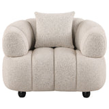 Whitney Contemporary Channel Tufted Woven Fabric Upholstered Accent Chair