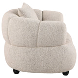 Whitney Contemporary Channel Tufted Woven Fabric Upholstered Accent Chair