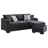 Storey Upholstered Sleeper Sectional Chaise Sofa Dark Grey - Tampa Furniture Outlet