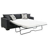 Storey Upholstered Sleeper Sectional Chaise Sofa Dark Grey - Tampa Furniture Outlet