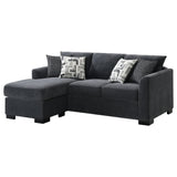 Storey Upholstered Sleeper Sectional Chaise Sofa Dark Grey - Tampa Furniture Outlet