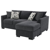 Storey Upholstered Sleeper Sectional Chaise Sofa Dark Grey - Tampa Furniture Outlet