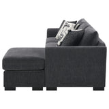 Storey Upholstered Sleeper Sectional Chaise Sofa Dark Grey - Tampa Furniture Outlet