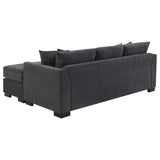 Storey Upholstered Sleeper Sectional Chaise Sofa Dark Grey - Tampa Furniture Outlet
