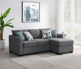 Storey Upholstered Sleeper Sectional Chaise Sofa Grey - Tampa Furniture Outlet