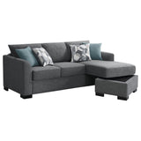 Storey Upholstered Sleeper Sectional Chaise Sofa Grey - Tampa Furniture Outlet