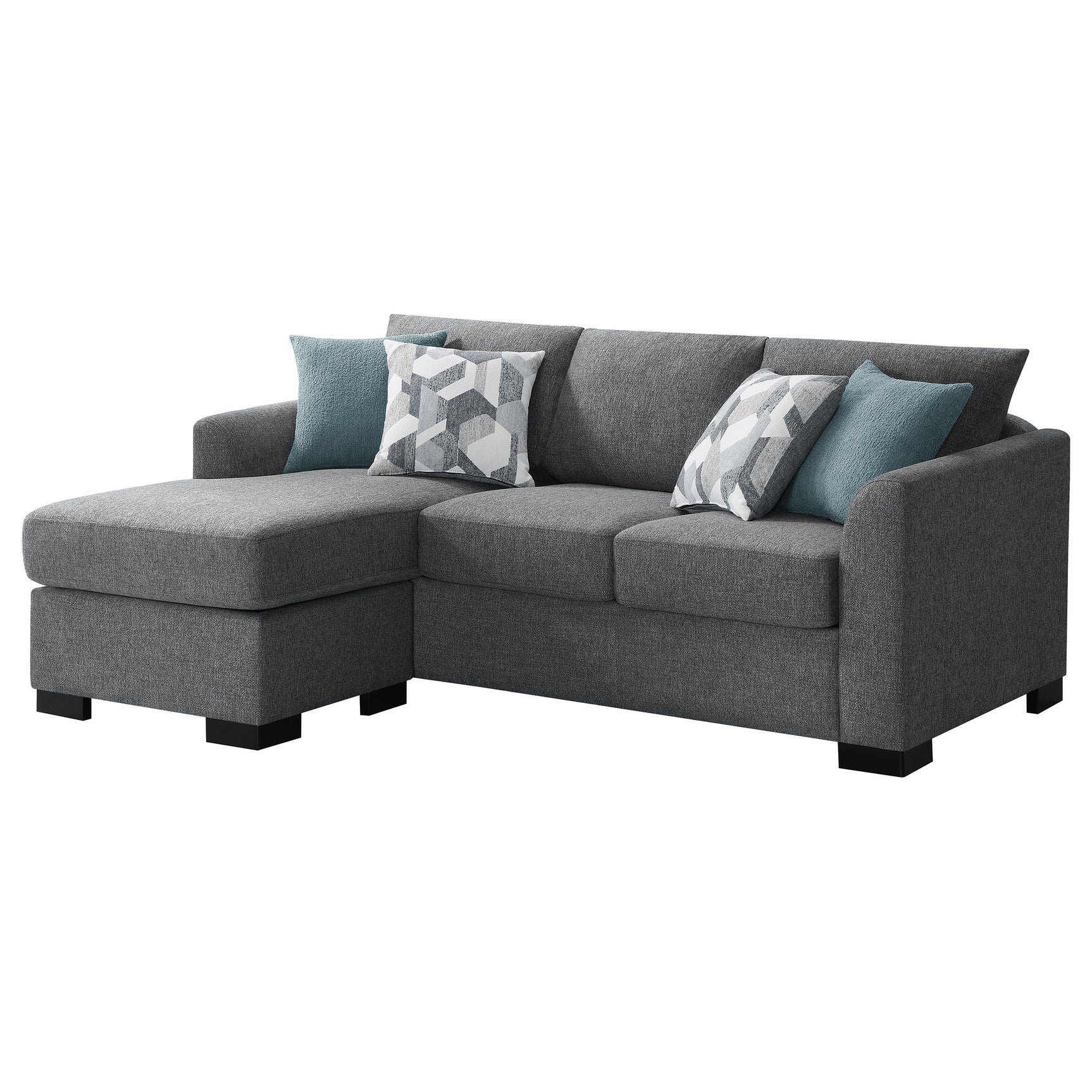 Storey Upholstered Sleeper Sectional Chaise Sofa Grey - Tampa Furniture Outlet