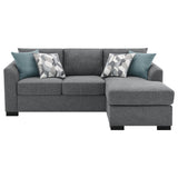 Storey Upholstered Sleeper Sectional Chaise Sofa Grey - Tampa Furniture Outlet