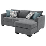 Storey Upholstered Sleeper Sectional Chaise Sofa Grey - Tampa Furniture Outlet