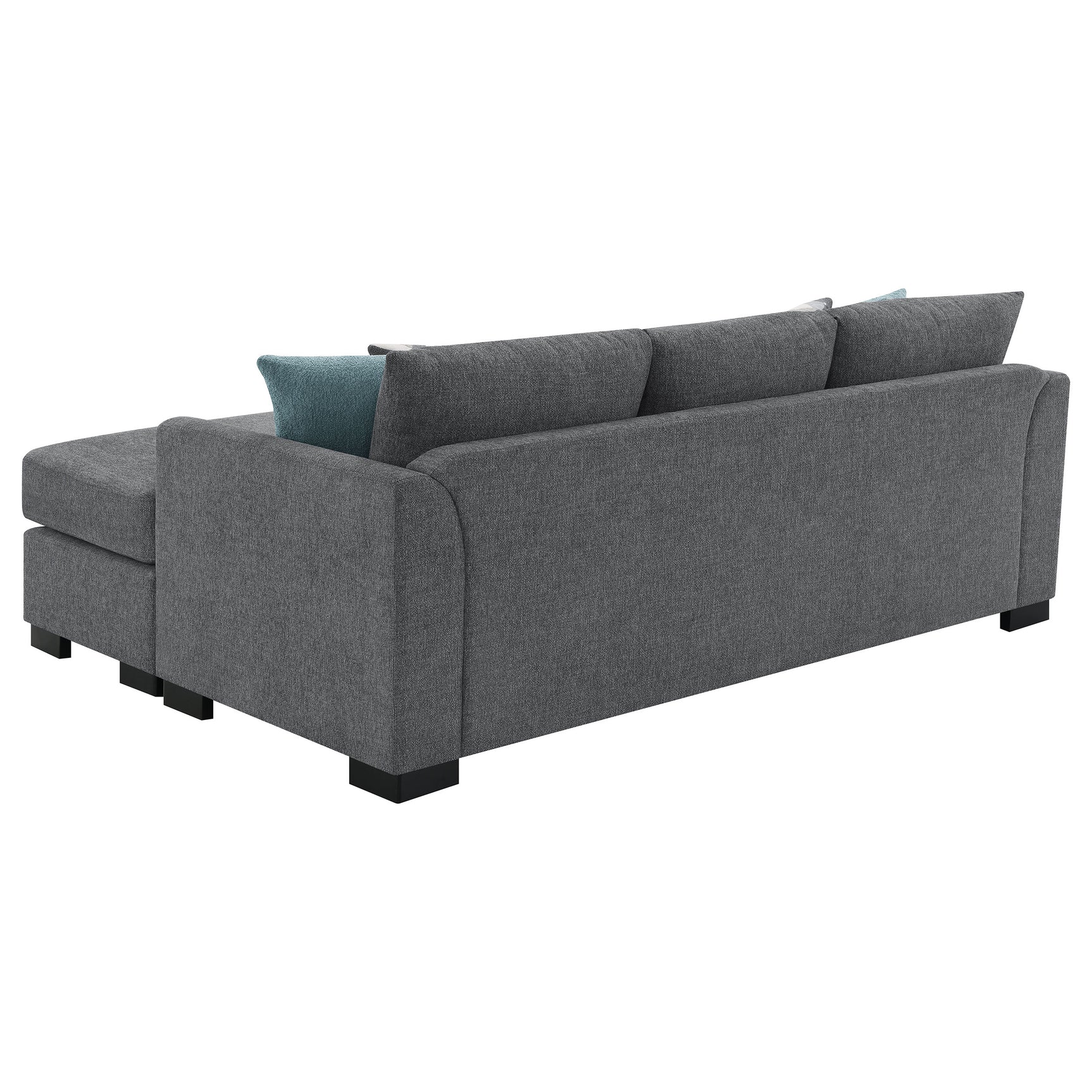 Storey Upholstered Sleeper Sectional Chaise Sofa Grey - Tampa Furniture Outlet