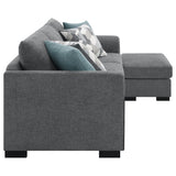 Storey Upholstered Sleeper Sectional Chaise Sofa Grey - Tampa Furniture Outlet