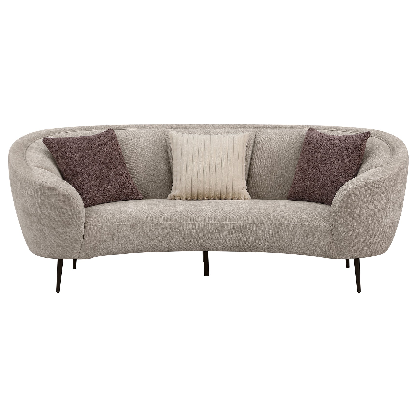 Ellorie 2-piece Upholstered Curved Sofa Set Beige - Tampa Furniture Outlet