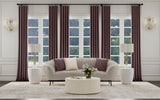 Ellorie Upholstered Channel Back Curved Sofa Beige - Tampa Furniture Outlet