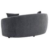 Brookside 2-piece Velvet Upholstered Sofa Set Dark Grey - Tampa Furniture Outlet