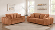 Tampa Furniture Outlet - Coaster - Burnett 2-piece Chenille Upholstered Sofa Set Burnt Orange - 504951-S2