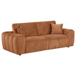 Tampa Furniture Outlet - Coaster - Burnett Chenille Upholstered Wide Arm Sofa Burnt Orange - 504951