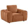 Tampa Furniture Outlet - Coaster - Burnett Chenille Upholstered Accent Chair Burnt Orange - 504953